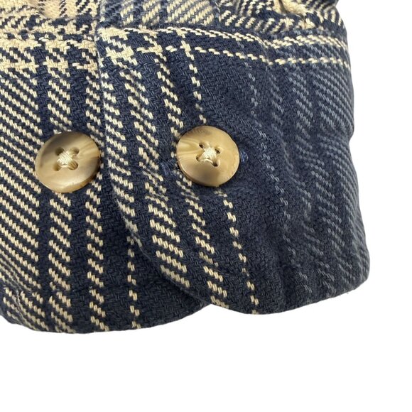 EAST ISLAND Mens Shirt Large Blue Plaid Vintage Rugged Long Sleeve Button Down - Picture 11 of 11